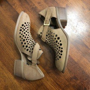 Dollhouse Suede Cut Out Ankle Booties
